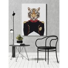Limitless Design Hd Baskı Kanvas Tablo General Kıyafetli Panter Hayvan Temalı 165