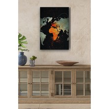 Limitless Design Dünya Haritası Yağlı Hd Baskı Kanvas Tablo