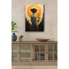 Limitless Design Deniz Içerisinde Dal Tutan Kadın Yağlı Hd Baskı Kanvas Tablo