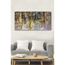 Limitless Design Renkli Yapraklar Dekoratif Kanvas Duvar Tablosu Ev Ofis