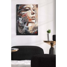 Limitless Design Yağlı Boya Görünümlü Kadın Kanvas Duvar Tablo