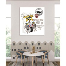 Limitless Design Dekoratif Çocuk Odası Motor Club Duvar Hd Baskı Kanvas Tablo