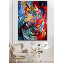 Limitless Design Colorful Horse Kanvas Duvar Tablo