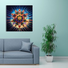 Limitless Design Dekoratif Kare Hd Baskı Kanvas Tablo Yüksek Kalite Renkli Yuvarlak Tasarım