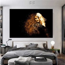 Limitless Design Gold Woman Dekoratif Hd Baskı Kanvas Tablo
