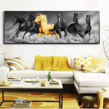 Limitless Design Dekoratif Horses Hd Baskı Kanvas Tablo