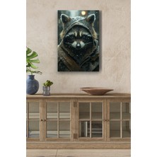 Limitless Design Keskin Bakışlı Rakun Yağlı Hd Baskı Kanvas Tablo