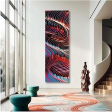 Limitless Design Metal Dalgalar Dekoratif Dikey Panaromik Hd Baskı Kanvas Tablo