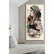 Limitless Design Live-Love-Laugh Hd Baskı Kanvas Tablo