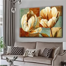 Limitless Design Dekoratif Tablonuz Dekoratif Modern Şık Çiçek Hd Baskı Kanvas Tablo E27