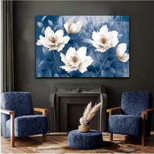 Limitless Design Çiçek Tablosu Çiçek Demeti Petrol Mavisi