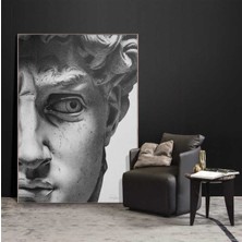 Limitless Design Michelagelo Heykel Görünümlü Hd Baskı Kanvas Tablo