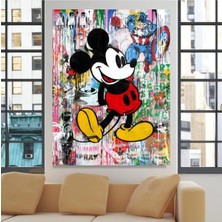 Limitless Design Mickey Mouse Mural Sanatı Hd Baskı Kanvas Tablo