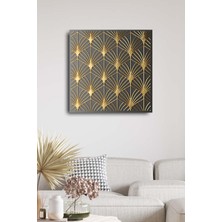 Limitless Design Hd Baskı Kanvas Tablo Baskılı Modern Soyut Altın Renkli Yapraklar Ev Ofis Otel Dekor