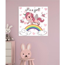 Limitless Design Dekoratif Çocuk Odası It's A Girl Ponny Duvar Hd Baskı Kanvas Tablo