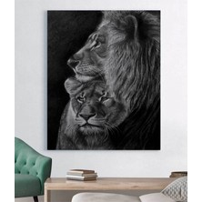 Limitless Design Aslan Leopar Hd Baskı Kanvas Tablo