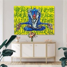 Limitless Design Dekoratif Wıse Monkey Hd Baskı Kanvas Tablo