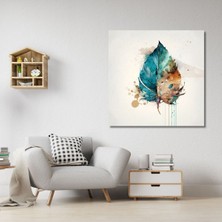 Limitless Design Dekoratif Kare Hd Baskı Kanvas Tablo Yüksek Kalite Soyut Yaprak Görseli