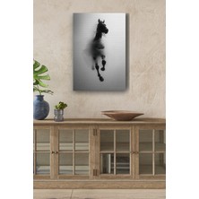 Limitless Design Dumanlar Içerisindeki At Yağlı Hd Baskı Kanvas Tablo