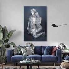 Limitless Design Sarılan Metal Çift Dekoratif Dikey Hd Baskı Kanvas Tablo