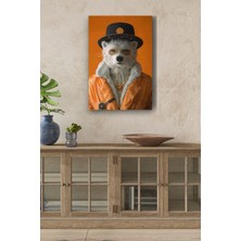 Limitless Design Turuncu Kıyafetli Kutup Ayısı Yağlı Hd Baskı Kanvas Tablo