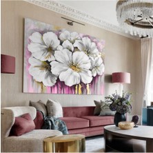 Limitless Design Harikabirev Yağlı Boya Efektli Çiçek Tablosu Premium Kalite Hd Baskı Kanvas Tablo