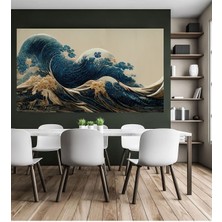 Limitless Design Abstract 3 Boyut Mavi Dalgalar Hd Kalite Hd Baskı Kanvas Tablo