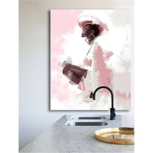 Limitless Design Dekoratif Gırl In Pınk Hd Baskı Kanvas Tablo