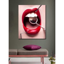 Limitless Design Kadın Ağız Ve Diş Sağlığı Polikliniğ,Diş, Dekoratif Dişçi,Diş Hekimi Hd Baskı Kanvas Tablo