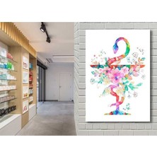 Limitless Design Eczane, Eczacı, Eczacılık Amblemi Temalı Yağlı Boya Görünümlü Hd Baskı Kanvas Tablo