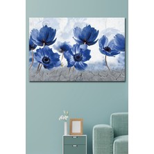 Limitless Design Fleurs Bleues Dekoratif Hd Baskı Kanvas Tablo