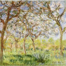 Limitless Design Dekoratif Claude Monet - Giverny In Springtime Duvar Hd Baskı Kanvas Tablo