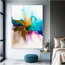 Limitless Design Yağlı Boya Görünümlü Dekoratif Soyut Hd Baskı Kanvas Tablosu