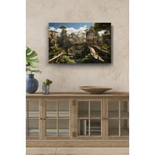 Limitless Design Ormanlar Içerisindeki Fantastik Tasarım Yatay Yağlı Hd Baskı Kanvas Tablo