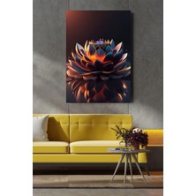 Limitless Design Özel Tasarım Lotus Çiçeğinin Yansıtıcı Yüzeyi Hd Kalite Hd Baskı Kanvas Tablo
