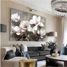 Limitless Design Yağlı Boya Efektli Çiçek Demeti (Premium Kalite) Tablosu Harikabirev