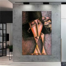 Limitless Design Dev Boyut Kubik Tasarım Kadın Hd Baskı Kanvas Tablo