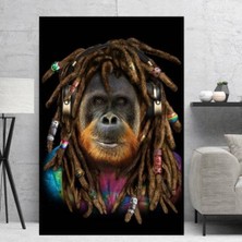 Limitless Design Punk Monkey Dekoratif Hd Baskı Kanvas Tablo