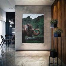 Limitless Design Yağlı Boya Efektli Soyut Fil Tablosu 11 Harikabirev