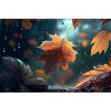 Limitless Design Sarı Yapraklar Sonbahar Hd Baskı Kanvas Tablo