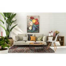 Limitless Design Yağlı Boya Çizim Vazo Çiçekler Dekoratif Hd Baskı Kanvas Tablo