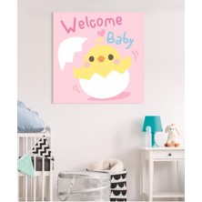 Limitless Design Dekoratif Çocuk Odası Welcome Baby Duvar Hd Baskı Kanvas Tablo