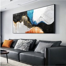 Limitless Design Yağlı Boya Görünümlü Dekoratif Soyut Hd Baskı Kanvas Tablosu