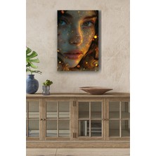 Limitless Design Ateş Böcekleri Detaylı Kadın Yağlı Hd Baskı Kanvas Tablo
