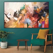 Limitless Design Renkli Bahar Çiçekleri Yaglı Boya Görünümlü Tablo