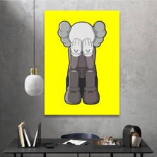 Limitless Design Weeping Kaws Duvar Dekorasyonu Sarı Hd Baskı Kanvas Tablo