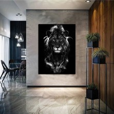 Limitless Design Yağlı Boya Efektli Soyut Aslan Tablosu 6 Harikabirev