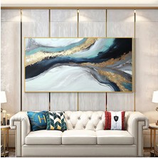 Limitless Design Yağlı Boya Görünümlü Dekoratif Soyut Hd Baskı Kanvas Tablosu