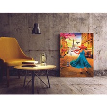 Limitless Design Yağlı Boya Görünümlü Paris Sokakları Hd Baskı Kanvas Tablo