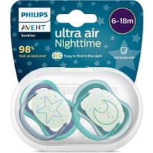 Philips Avent Ultra Air Night Karanlıkta Parlar Gece Emziği 6-18 Ay Erkek SCF376/13